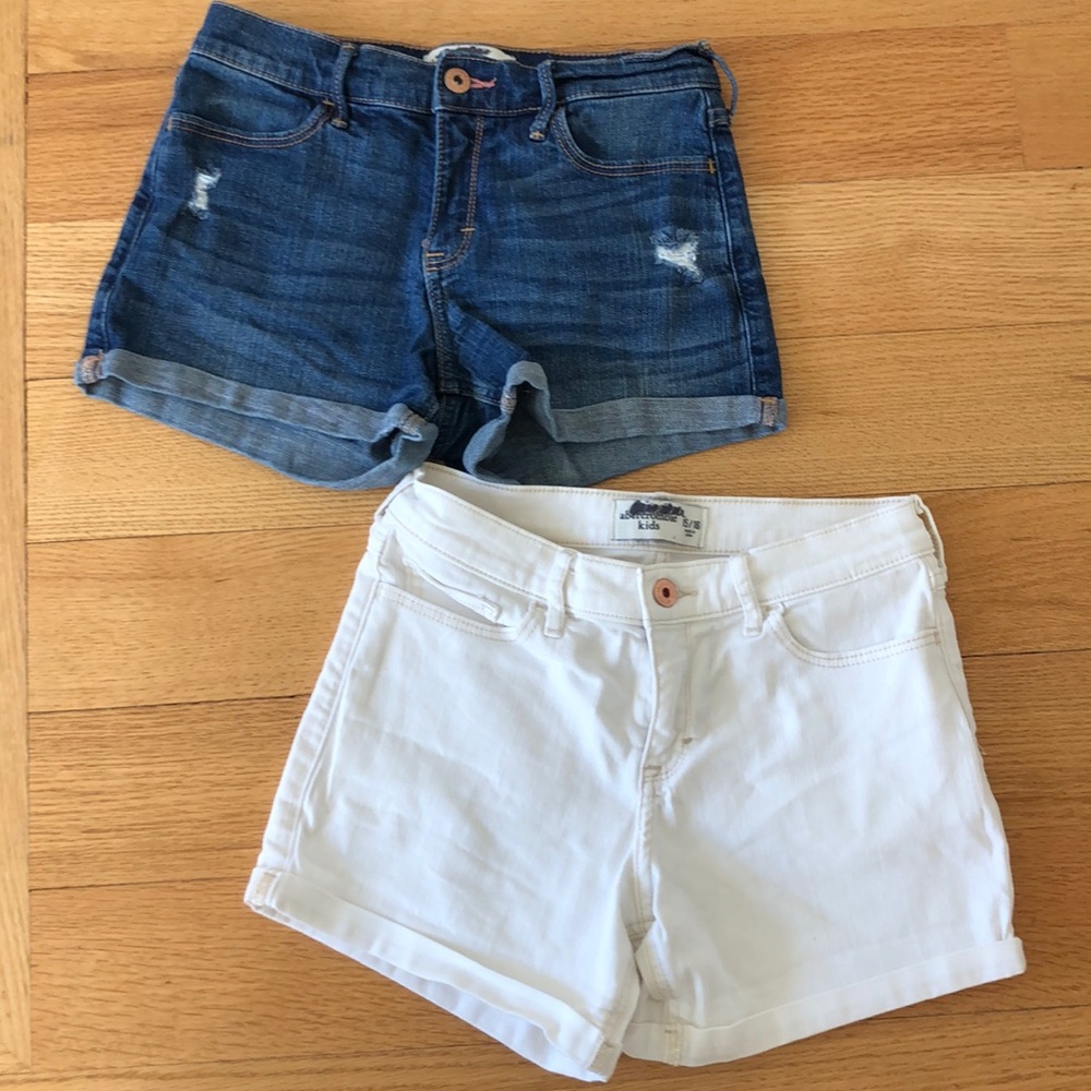2 pairs of Abercrombie kids jean shorts